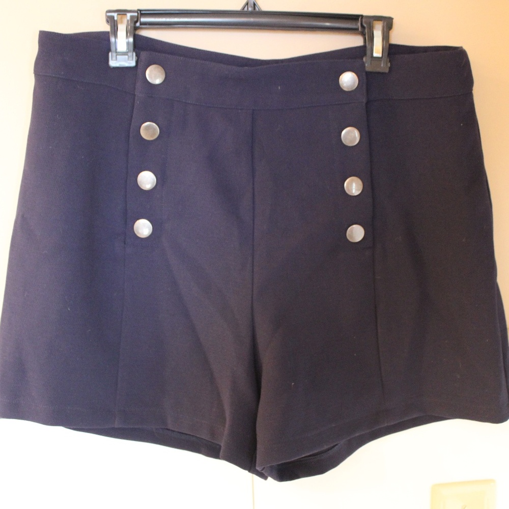 Forever 21 High-Wasted Snap Shorts